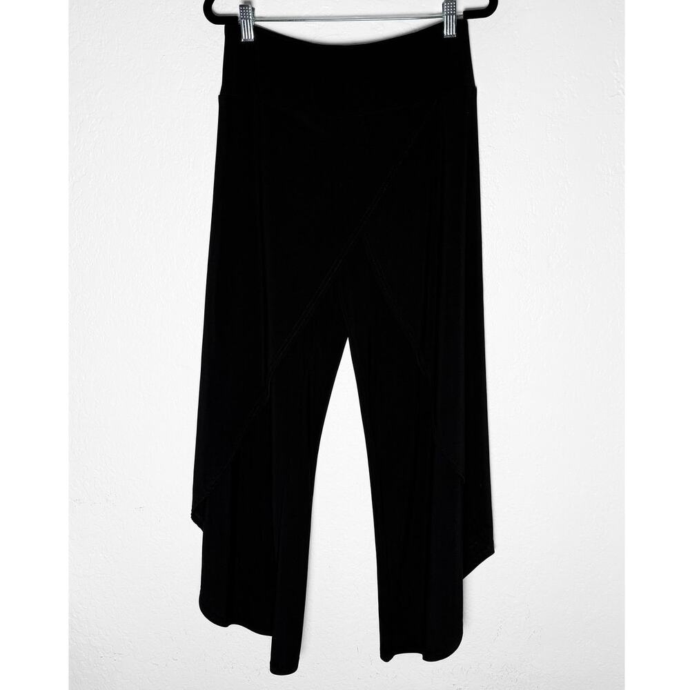 Joseph Ribkoff Women's Harem Harlem Black Pants Asymmetrical Hem Stretch Casual